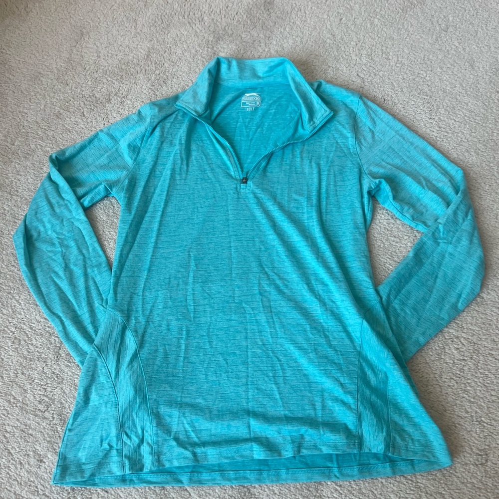 Slazenger Women's Blue Quarter-Zip Top